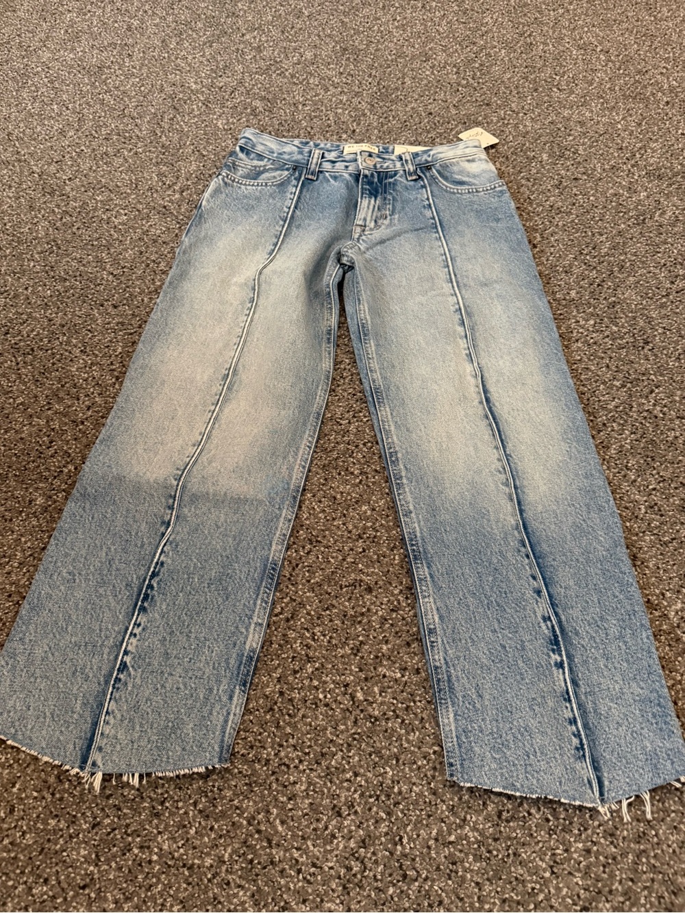 We The Free Light Blue High-Rise Wide-Leg Jeans